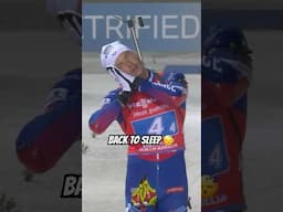 😴 when it’s still not time 💤 #biathlon #bloopers
