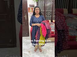 WhatsApp 9443002284 Cotton feeding kurti available @Nithya_boutique