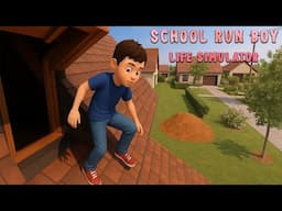 School Run Boy Life Simulator | Roof Escape Full Gameplay | Schoolboy Escape Game Runaway