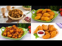 4 Easy Ramadan Special Iftar Pakora Recipes | Crispy & Easy Snacks for Iftar | Tiffin Box