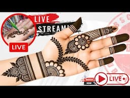 Mehndi Design LIVE 🔴 with @MehndiCorner Easy mehndi design | simple mehandi design | mehndi design