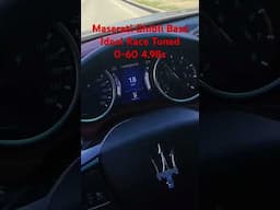 Maserati Ghibli Base 0-60 TUNED Ideal Race vs STOCK #maseratighibli #idealrace #tunedcar