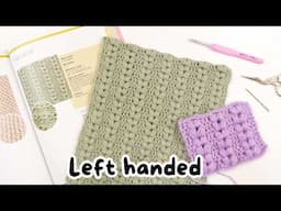 LEFT HANDED CROCHET: How to Crochet the Harvest Stitch Step by Step!