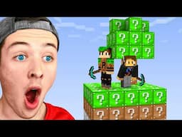 Trapping My Friends on ONE LUCKY CHUNK in Minecraft