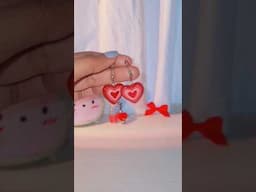 diy heart earrings  ❤️ #Shorts