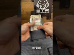Making “Coil” cardholder step by step, black #leathercraft + black stitch♠️♣️