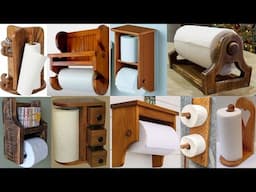Creative wooden toilet paper holder ideas and kitchen paper towel holder ideas for modern life style