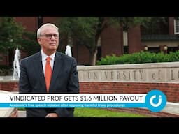 Vindicated prof gets $1.6 million payout