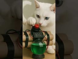 One Wrong Move and BOOM! Cat Faces the Bomb #cat #catlovers