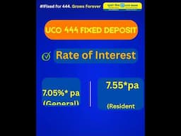 #UCO444 FD Scheme offers you the perfect balance of short-term commitment and high returns. #UCOBank