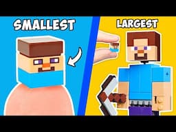WORLD'S smallest vs LARGEST LEGO MINECRAFT MOBS...