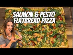 Salmon and Pesto Flatbread Pizza