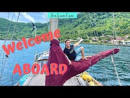 COMPLETE WALK-THROUGH TOUR OF OUR LIVE-ABOARD SAILBOAT HOME | BOAT LIFE | 1974 SKOOKUM TRADEWINDS
