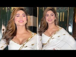 Kangna Sharma Slay In Stunning White Saree At Bandra 🔥