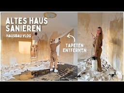 WIR REIßEN ALLES RAUS: Tapeten entfernen | 60er Jahre Haus sanieren | Kleinstadtcoco