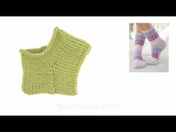 How to knit a sock with a square heel