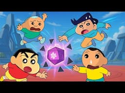 Shinchan VS Masao VS Kazama VS Bo In Cosmium Clutch Challenge 😱 | Shinchan Playing Indus Game 😂