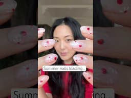Summer nail art inspo loading…🐞🌸🍓