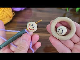 Wow..!💰I made 450  in one day and I sold them all! with Wooden ring and beads🎁CROCHET KNITTING IDEA