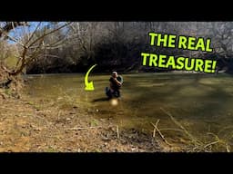 BIGGEST Discovery YET! River Treasure hunter Metal Detecting Ghost Town's Riverbed!