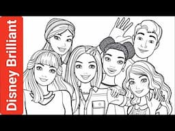 NEW BARBIE Life in a Dreamhouse Barbie and Friends Together Coloring BOOK Pages  l Disney Brilliant