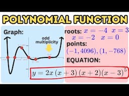 How to Write Equations of Polynomial Functions With Odd Multiplicity (Multiplicity of 5)