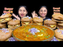 Eating Bhajji Burger 🍔 Challenge with Funnny Punishment|Eating Challenge