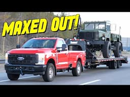 Ford F-250 Powerstroke Takes On The World's Toughest Towing Test Pulling a Military Truck!