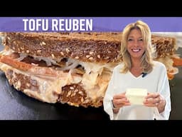 Tofu Reuben Sandwich with vegan Thousand Island Dressing and Polenta Fries| Kathy's Vegan Kitchen