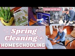 CLEANING MOTIVATION for BUSY HOMESCHOOL MOMS | How to FIT SPRING CLEANING into HOMESCHOOL DAYS