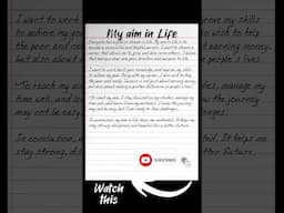 Essay on My Aim in Life #essay #shorts #myaim  #trending #viral