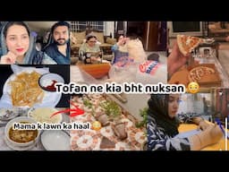Tofan ne krdia nuksan 🫩 YouTube income agae 😍 Me jb mama ki trf jati tofan aajata h 😂