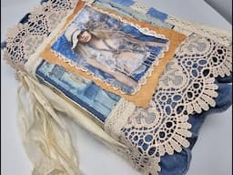 *FOR SALE* Shabby Grunge Denim Boho Beautiful Ladies Junk Journal
