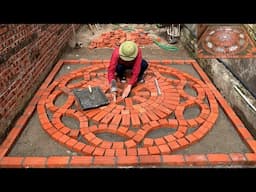 Creative Brick Yard Ideas | Unique Brick Floor Design In The Garden As A Play Area After Work
