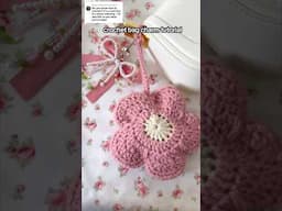 #diy #crochet bag charm/pouch 🌸 #crochettutorial