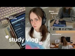 STUDY VLOG 📚 productive days of exam prep, library studying, early mornings + realistic uni days