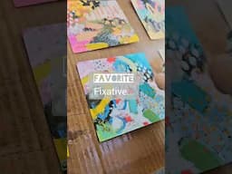 Fixative first, then varnish. What's your favorite? 🤩 #art #abstract #painting #contemporaryart