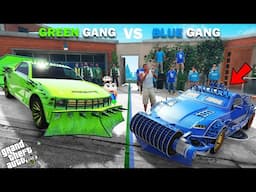 Franklin Blue Gang VS Shinchan Green Gang Arena War Cars Challenge In GTA 5!