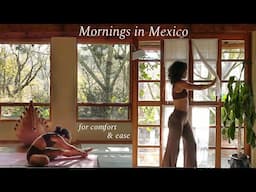 My slow morning routine in Mexico for comfort and ease. Exercise, yoga, journaling.