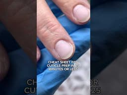 How to cuticle prep in 5 minutes or less 💅 #nailtech #cuticle #nails