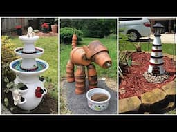 🌿 Ideas for Reusing Old Flower Pots in Garden Decor!