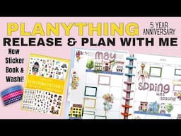 PLANYTHING 5 YR ANNIVERSARY RELEASE & MAY MONTHLY SPREAD PLAN WITH ME |  PLANYTHING MEMORIES