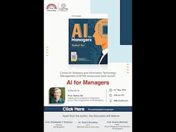 Launch of book titled “AI for Managers” by Prof. Rahul De