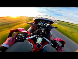 Sunset ride. | Africa Twin Full Exhaust System POV