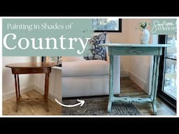 Easy DIY Side Table Makeover ~ Mixing paint for the perfect color! 🌿
