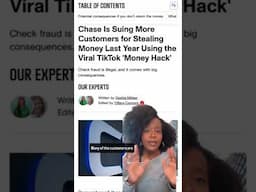 Chase is Suing Customers #moneyfraud #viralvideo #moneyhacks