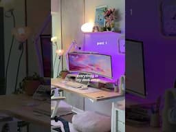 Desk setup tour & where everything’s from ✨ #gamingsetups #pcgamer #desksetup