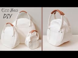 DIY Eco Canvas Cotton purse bag making at home idea popular design