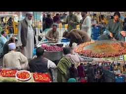 The best Afghan breakfast in Jalalabad | Street food |  Strawberry farm | Subha ka nashta