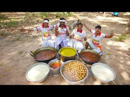 SPECIAL CHICKEN curry and Jamaibabu special VEG DAAL recipe cooking for village people